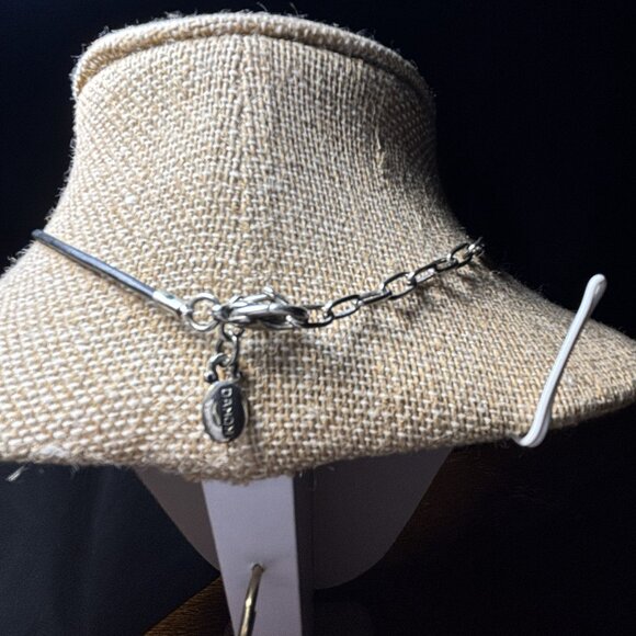 Nanco Artisan Pendant Necklace – Pink Faceted Glass Stone – Modern Rustic Design - Picture 3 of 3